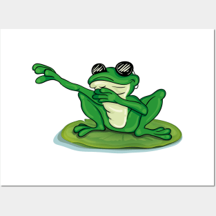 'Dabbing Toad Frog' Funny Dabbing Animal Gift Posters and Art